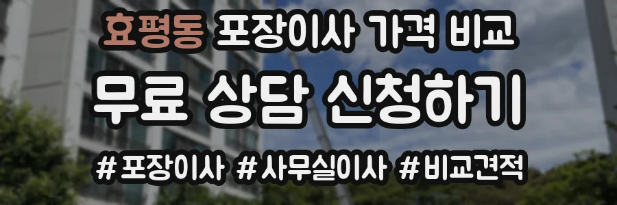 효평동 포장이사 가격 비교