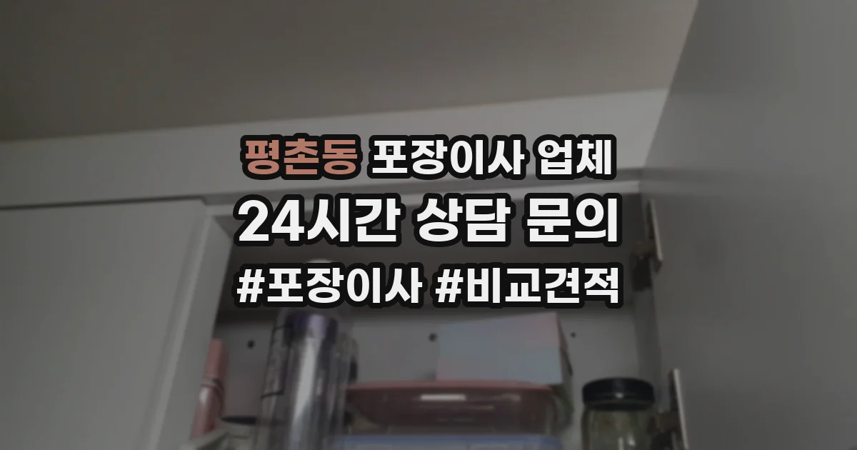 평촌동 포장이사 업체