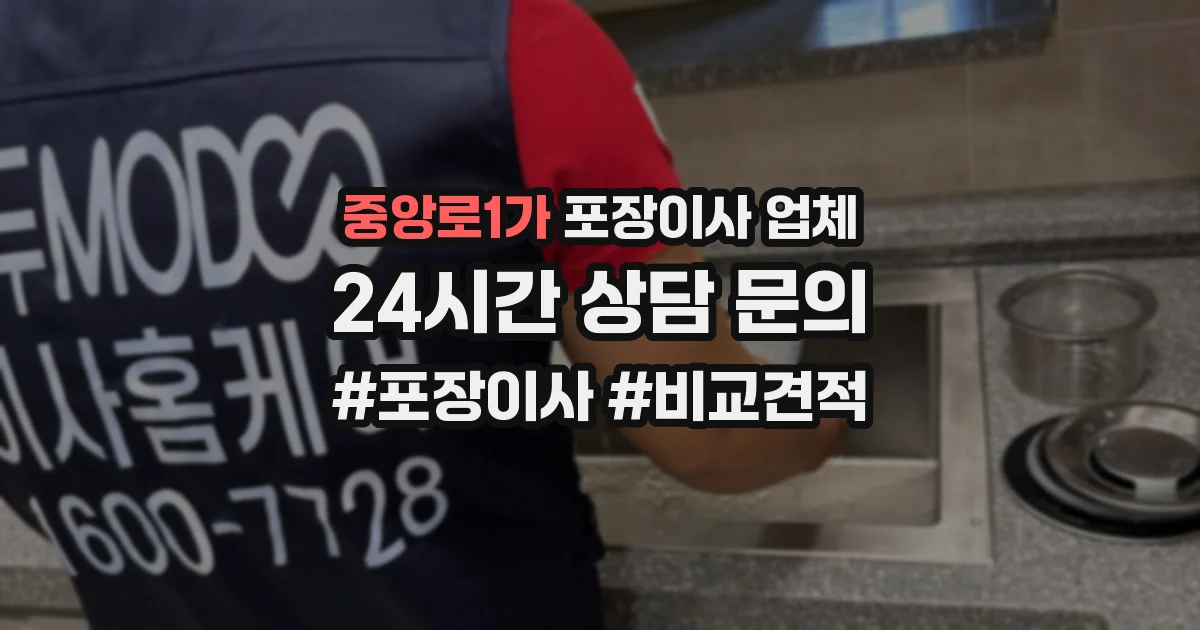 중앙로1가 포장이사 업체
