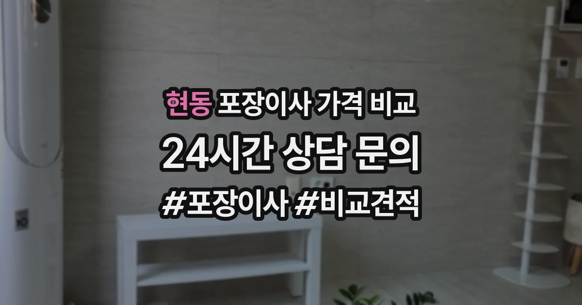 현동 포장이사 가격 비교