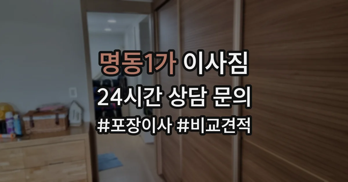 명동1가 이사짐
