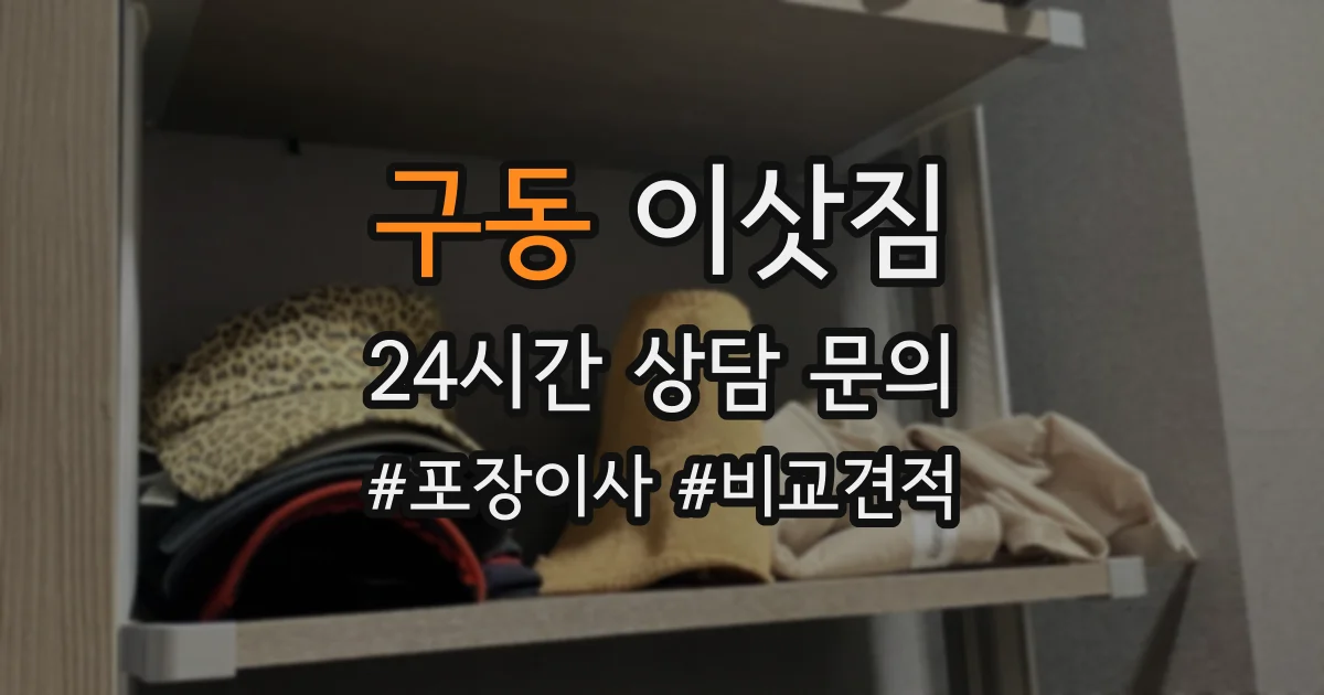 구동 이삿짐