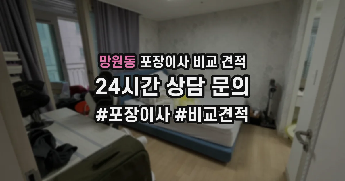 망원동 포장이사 비교 견적