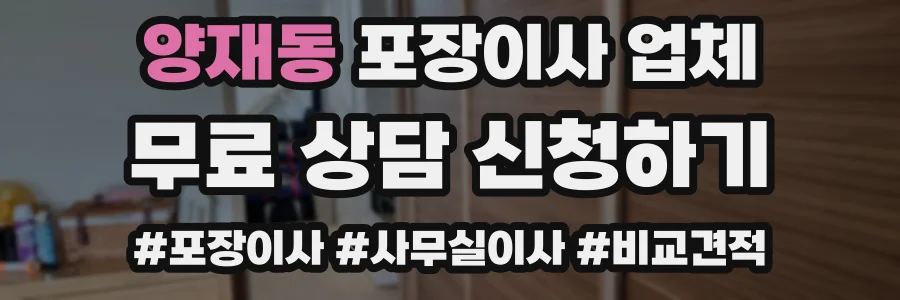 양재동 포장이사 업체