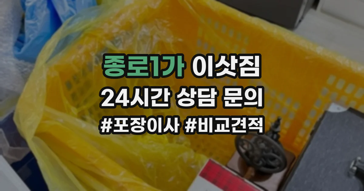 종로1가 이삿짐