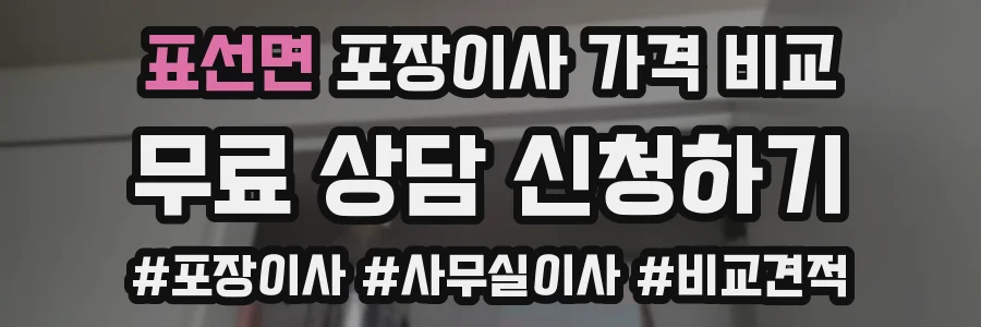 표선면 포장이사 가격 비교