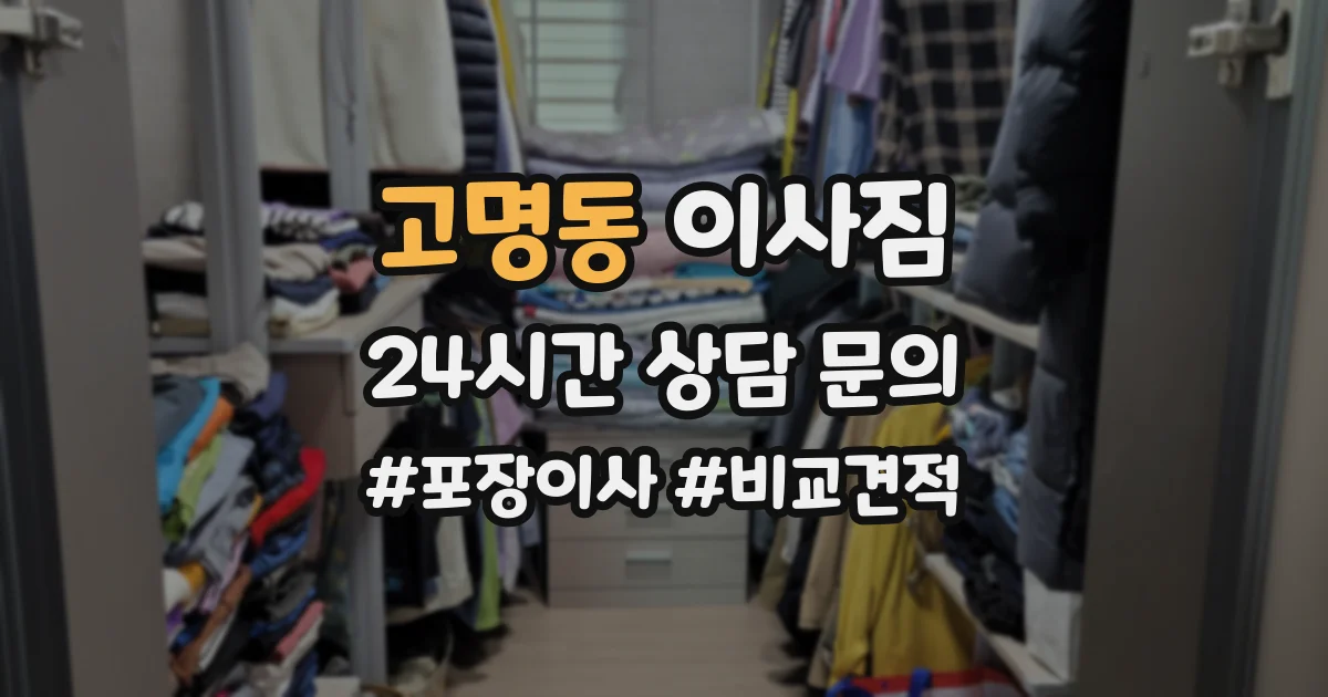 고명동 이사짐