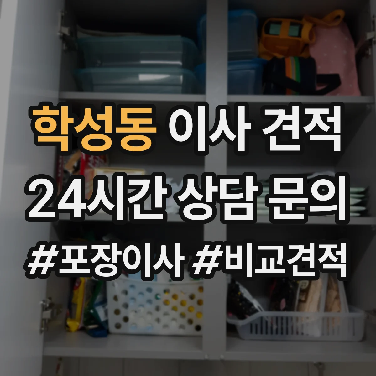 학성동 이사 견적