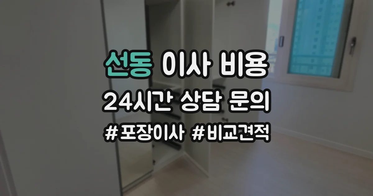 선동 이사 비용
