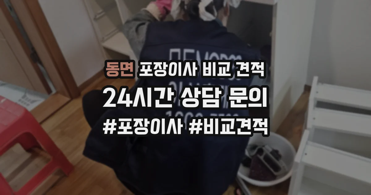 동면 포장이사 비교 견적