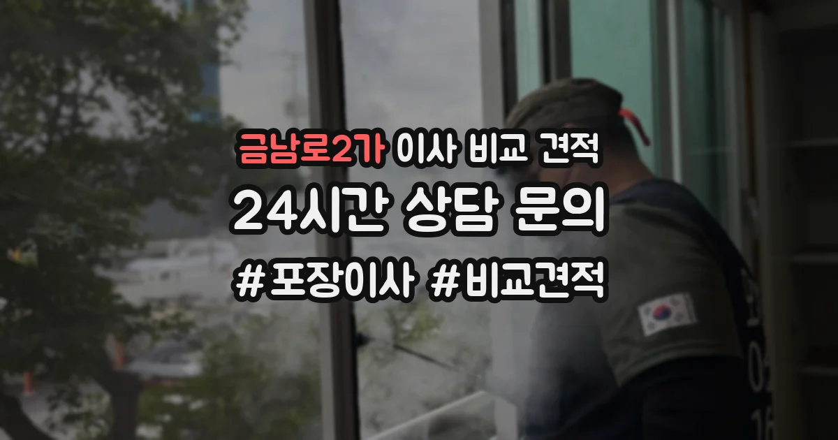 금남로2가 이사 비교 견적