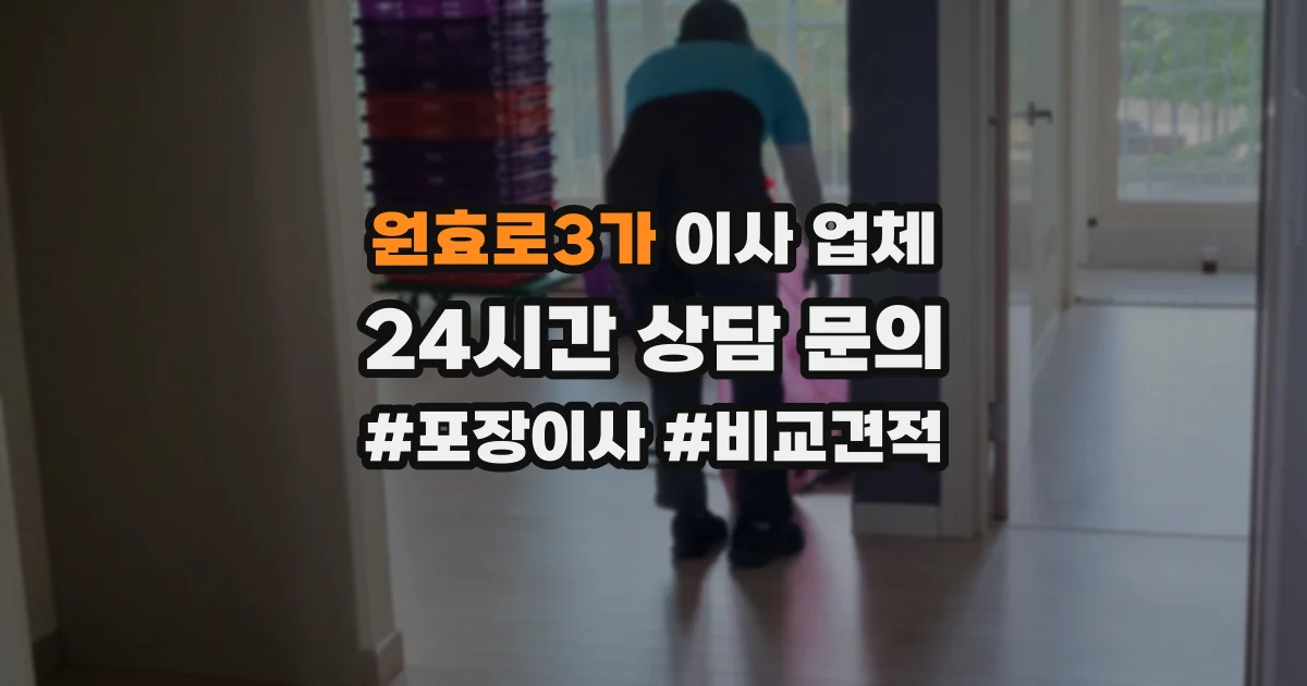 원효로3가 이사 업체