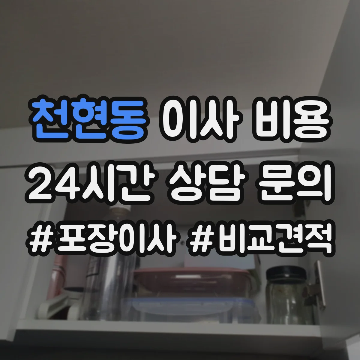 천현동 이사 비용