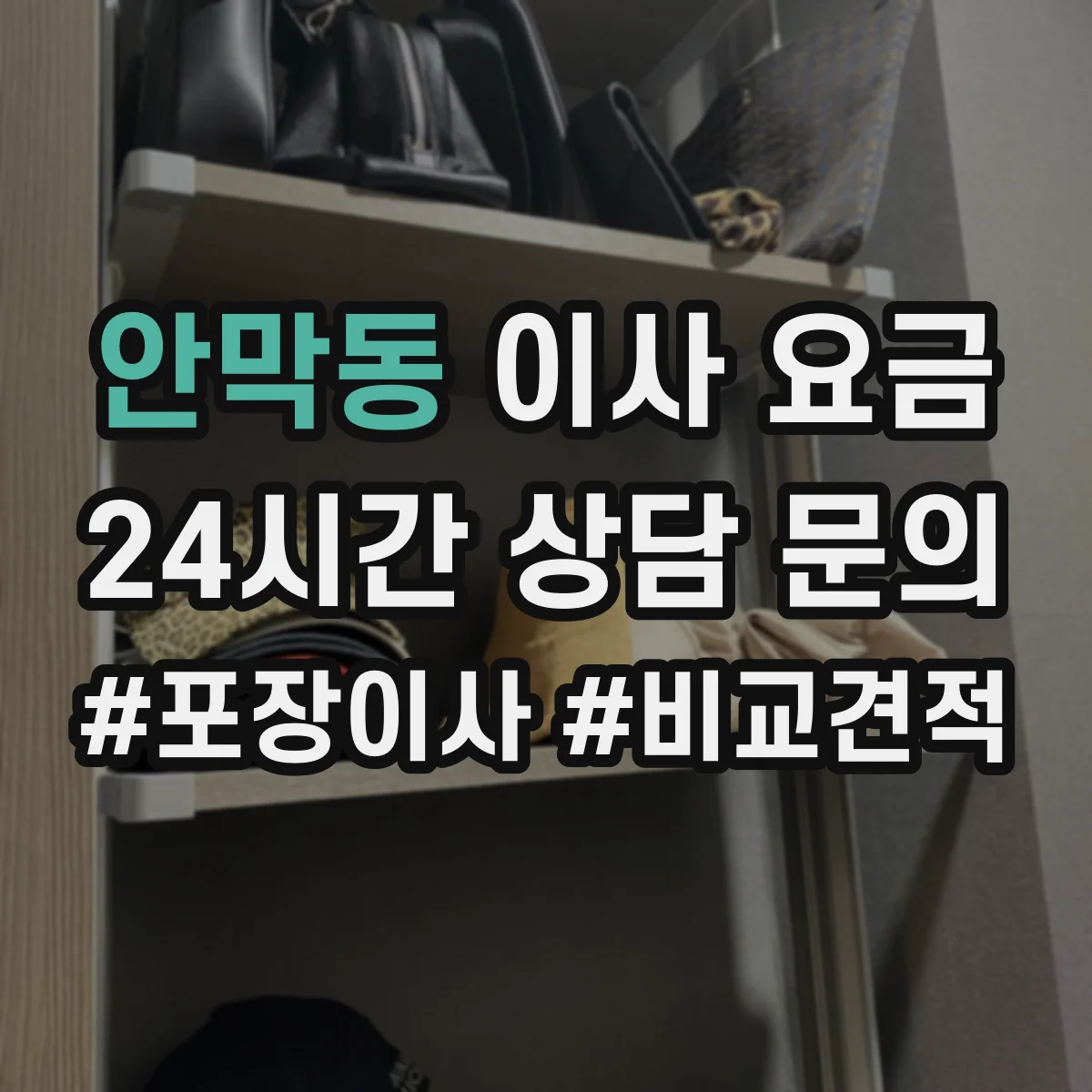 안막동 이사 요금