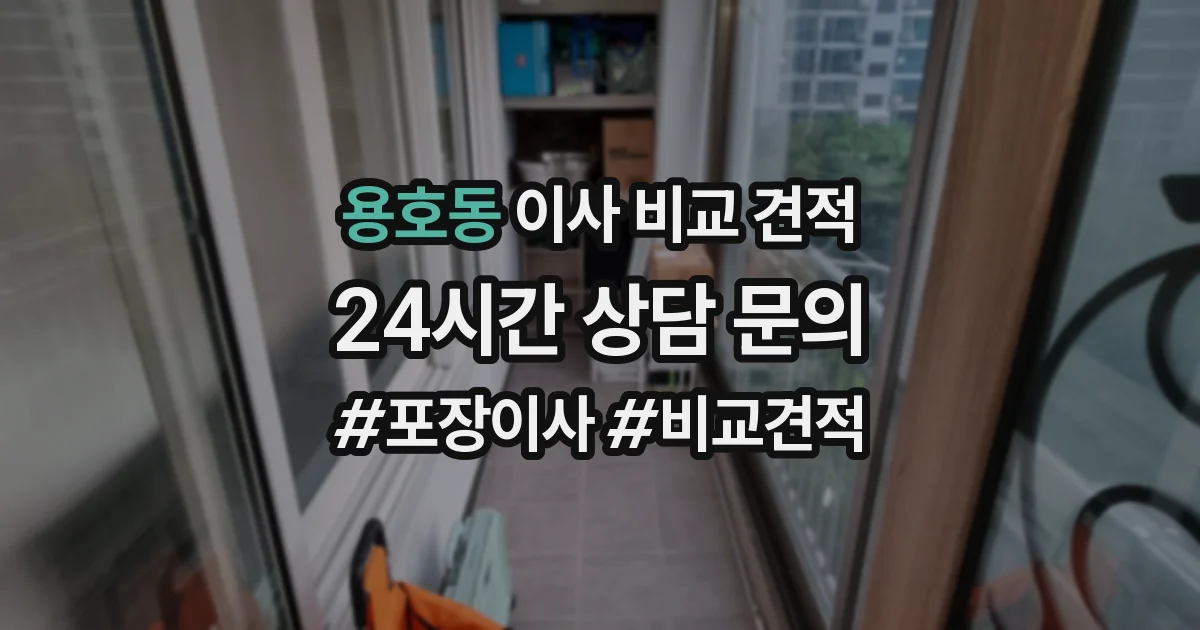 용호동 이사 비교 견적