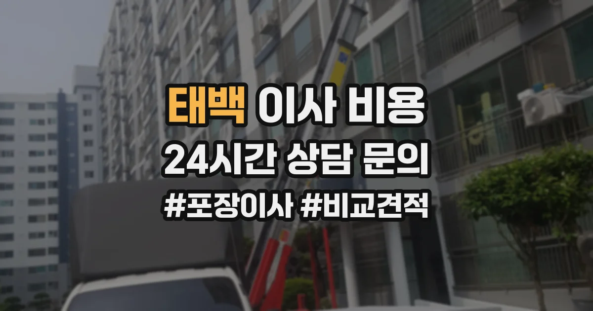 태백 이사 비용