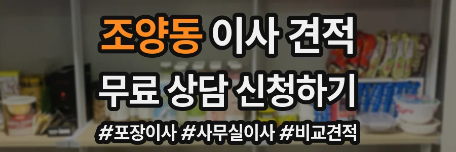 조양동 이사 견적