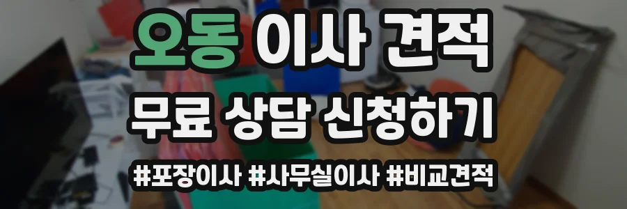 오동 이사 견적