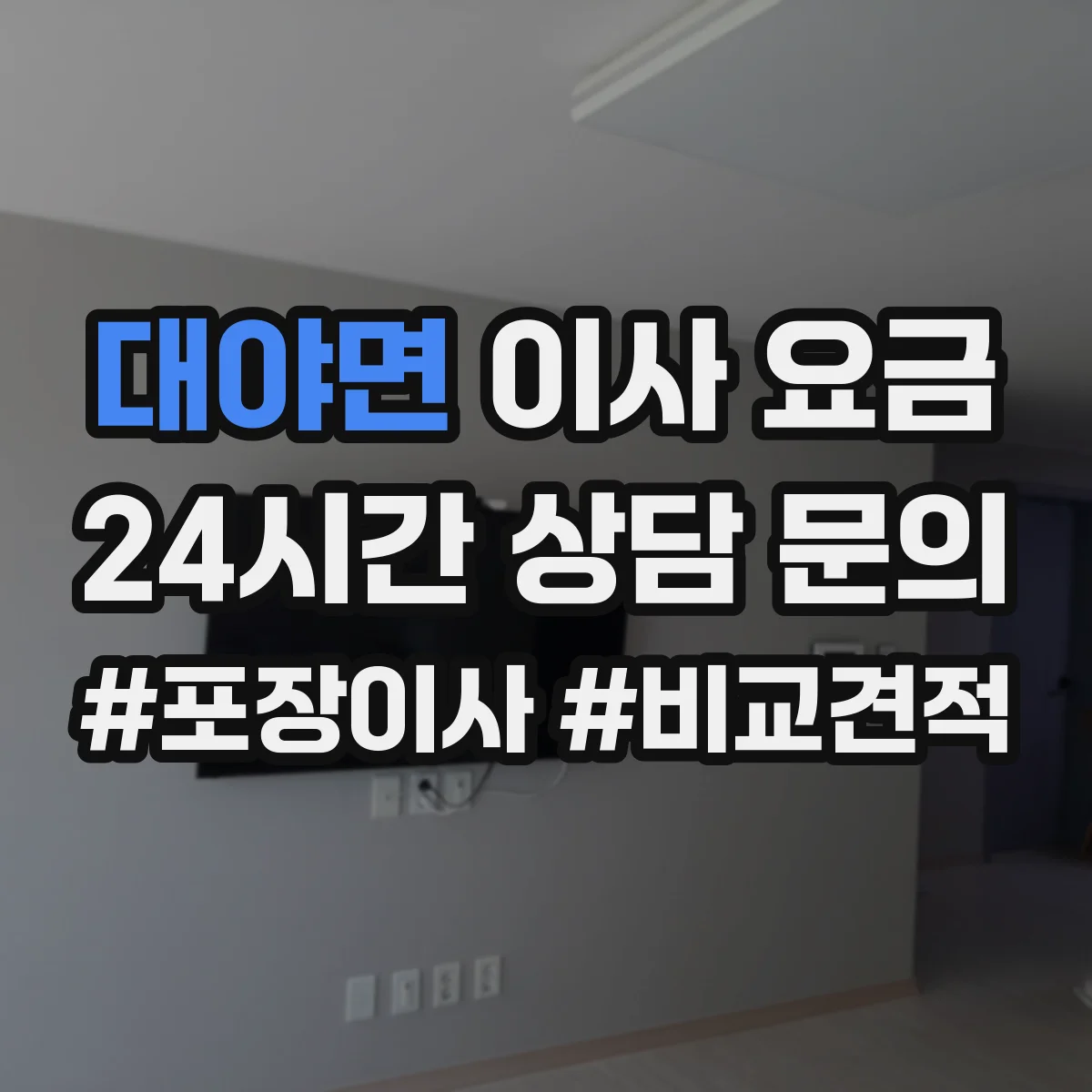 대야면 이사 요금