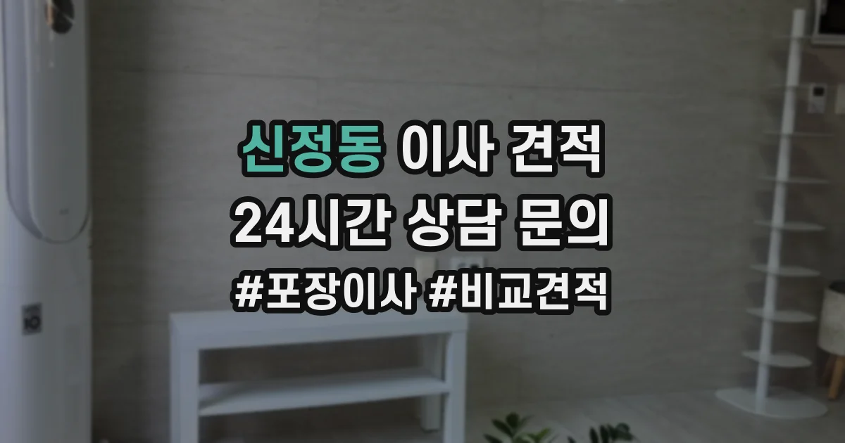신정동 이사 견적