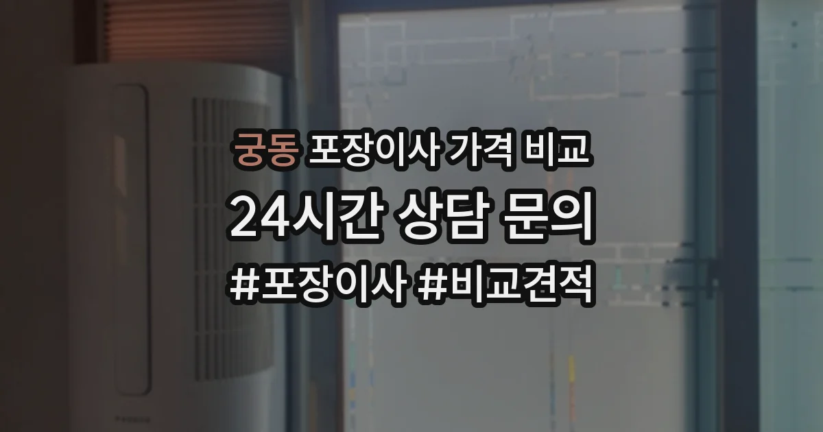 궁동 포장이사 가격 비교