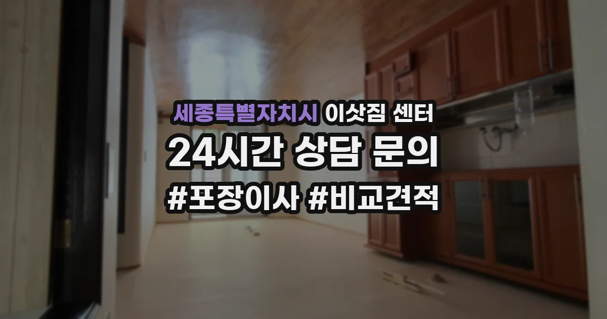 세종특별자치시 이삿짐 센터