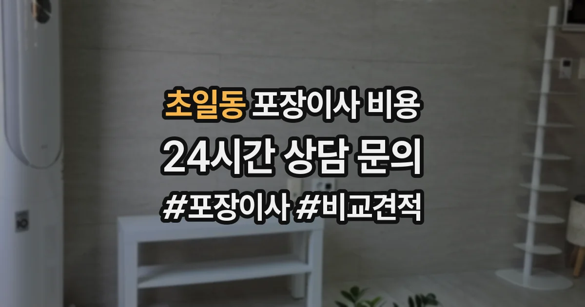 초일동 포장이사 비용