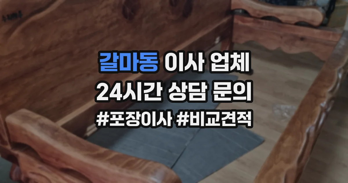 갈마동 이사 업체