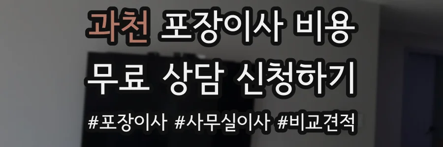 과천 포장이사 비용