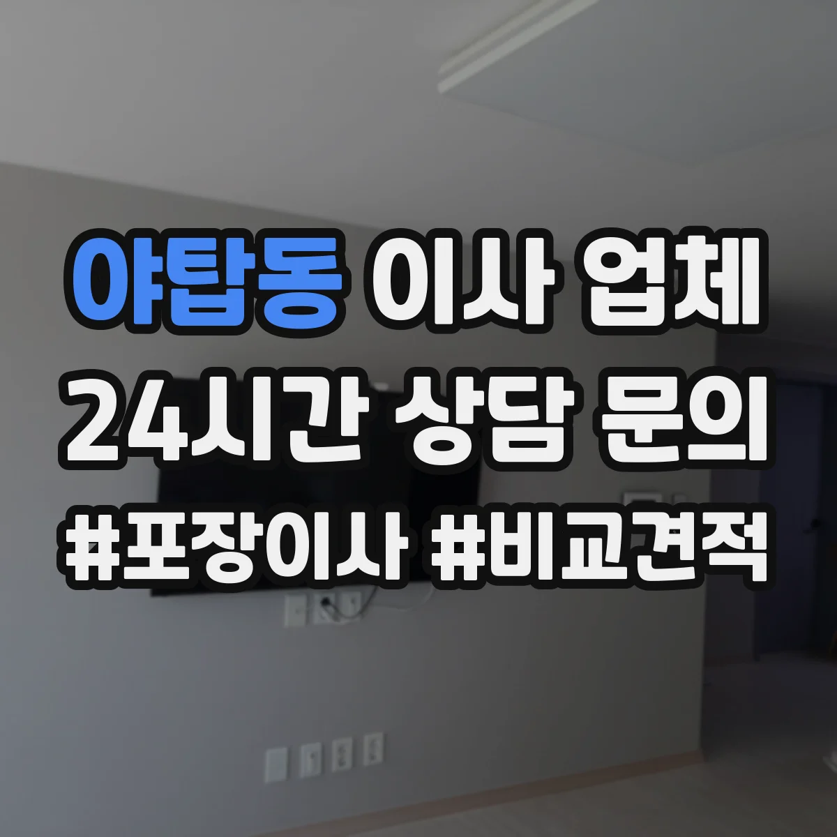 야탑동 이사 업체