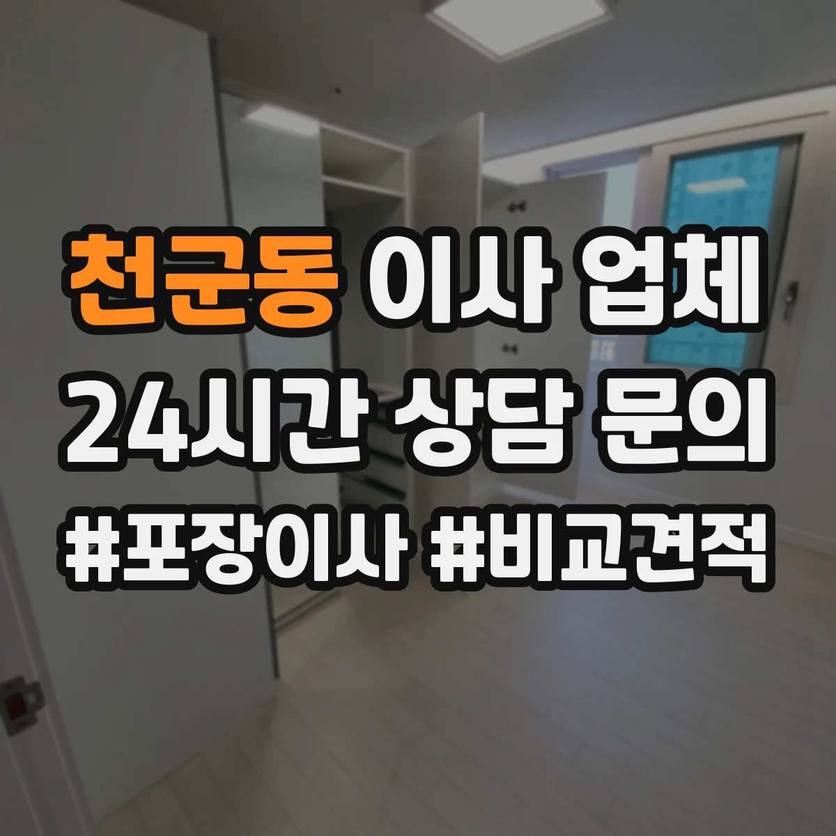 천군동 이사 업체