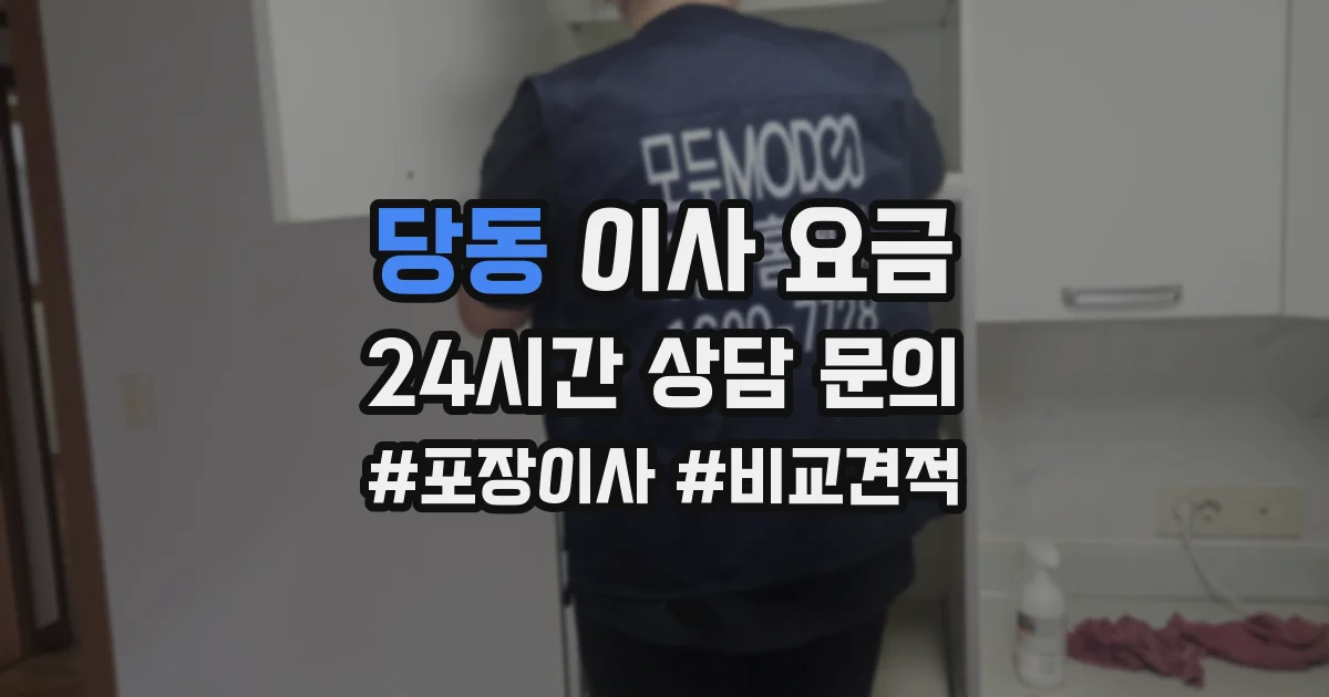 당동 이사 요금