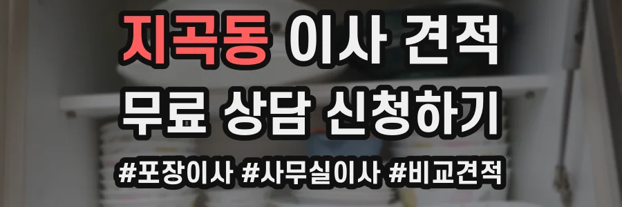 지곡동 이사 견적