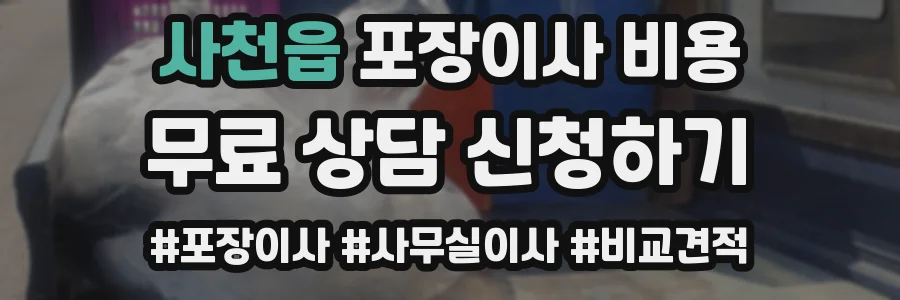 사천읍 포장이사 비용