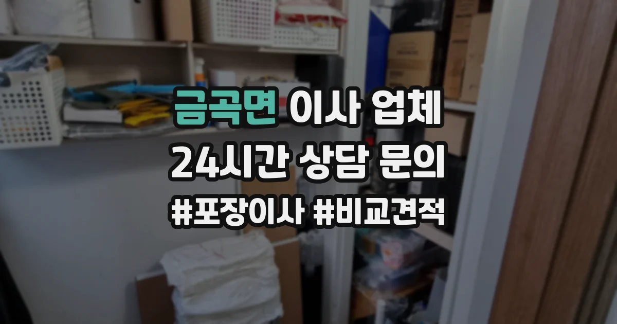 금곡면 이사 업체