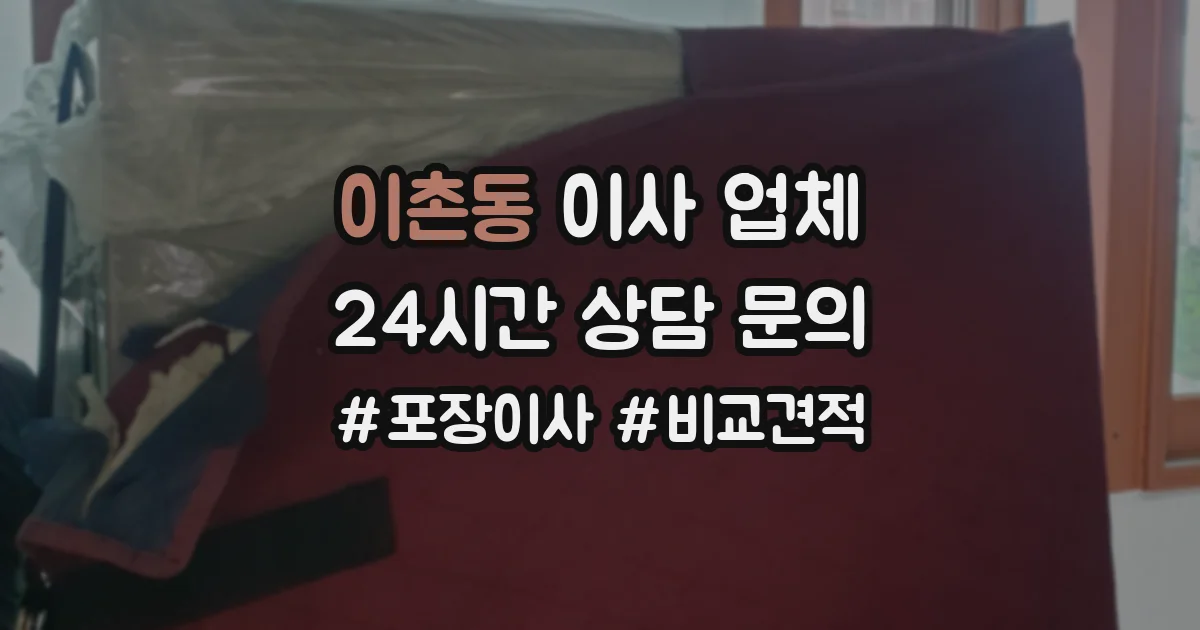 이촌동 이사 업체