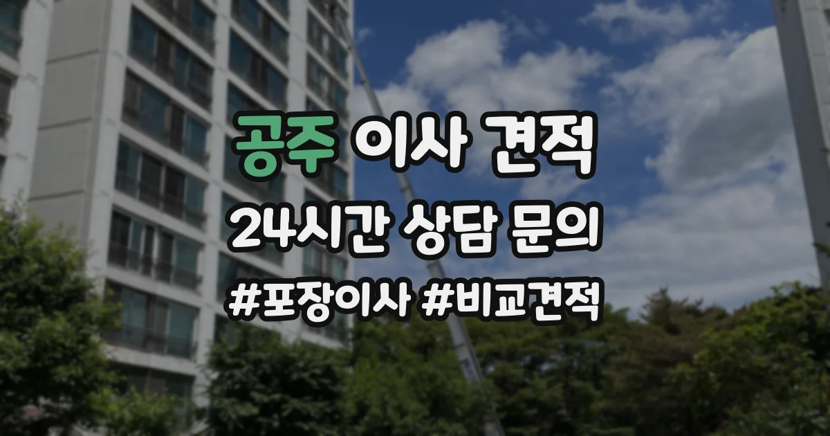 공주 이사 견적