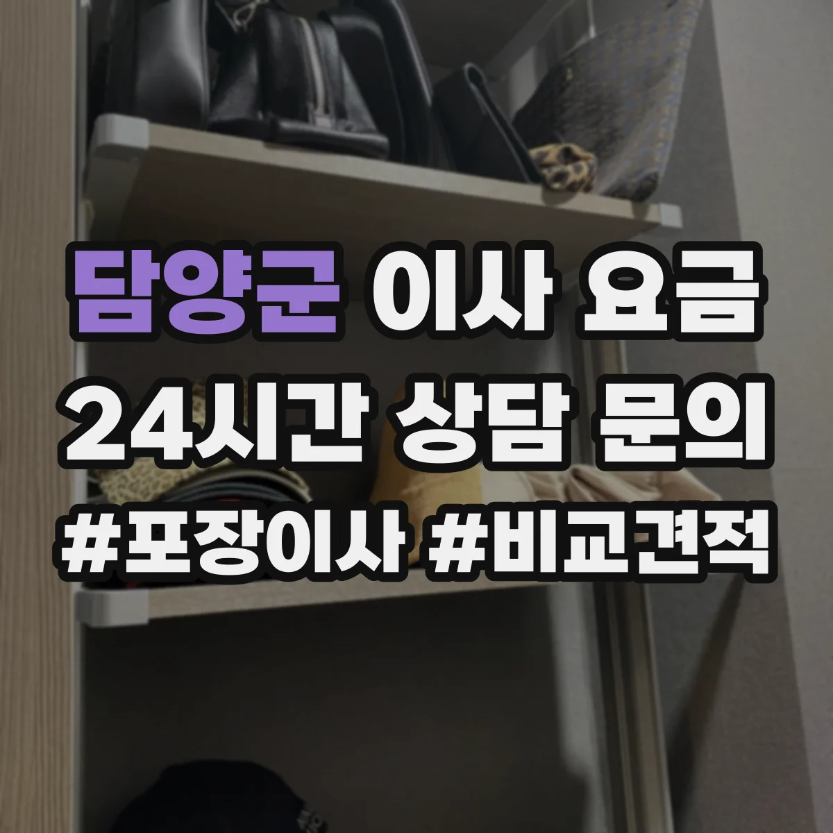 담양군 이사 요금