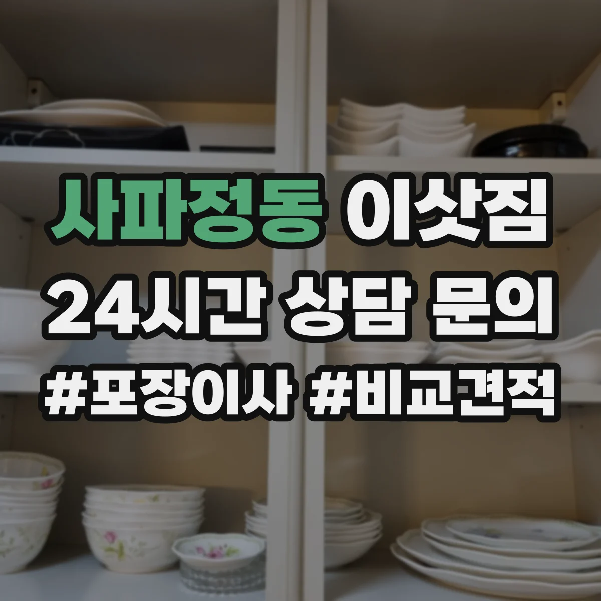 사파정동 이삿짐