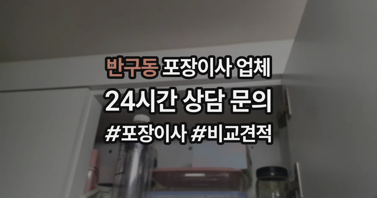 반구동 포장이사 업체