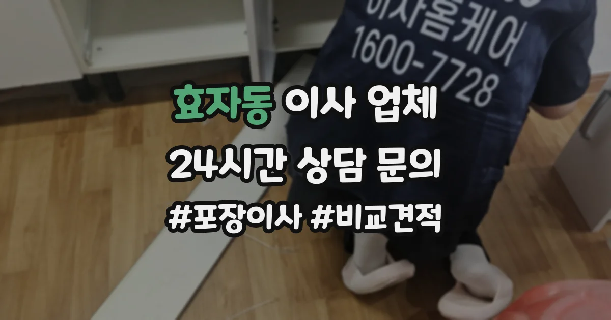 효자동 이사 업체