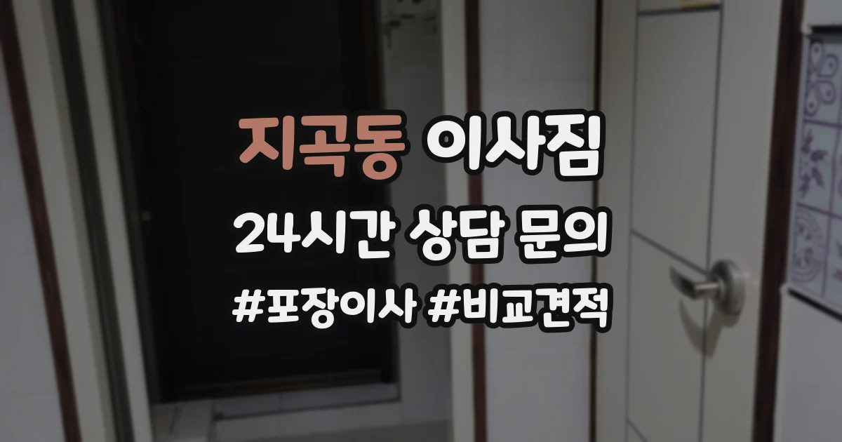 지곡동 이사짐