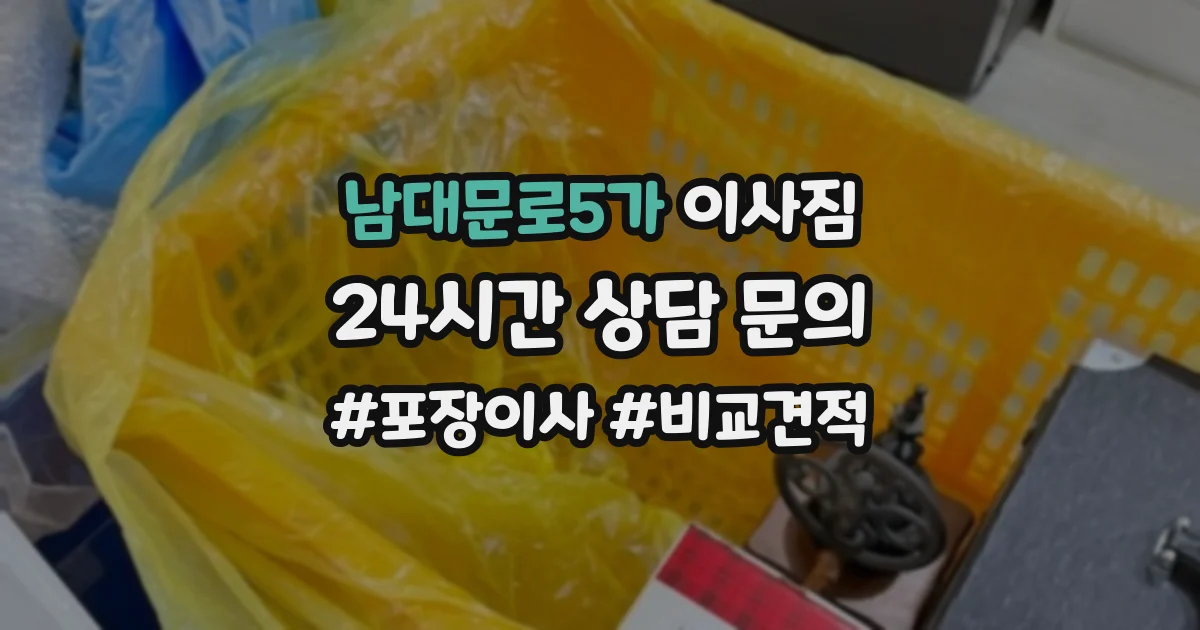 남대문로5가 이사짐