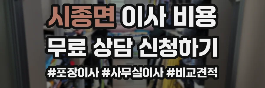 시종면 이사 비용