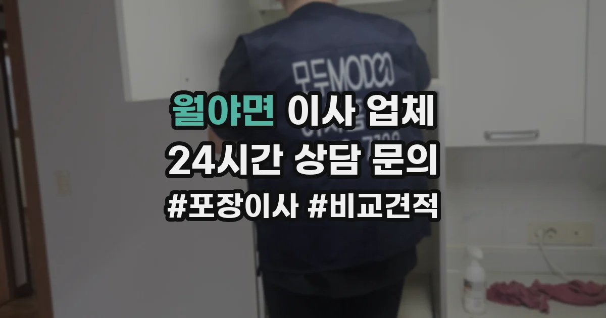 월야면 이사 업체