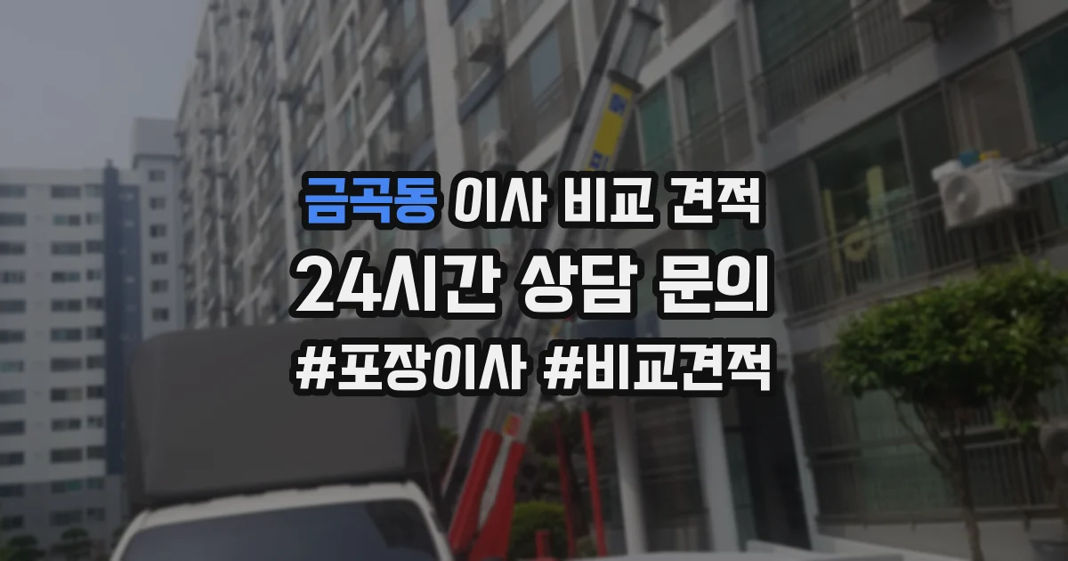 금곡동 이사 비교 견적