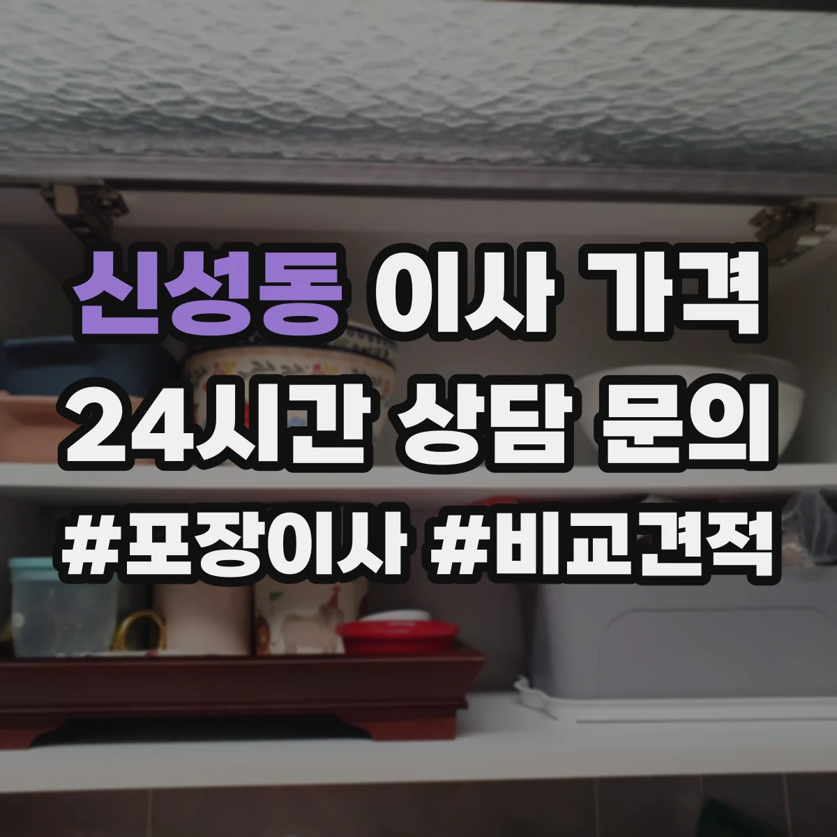 신성동 이사 가격