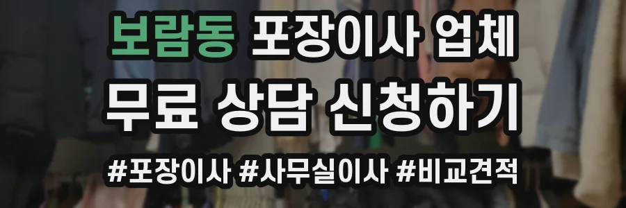 보람동 포장이사 업체