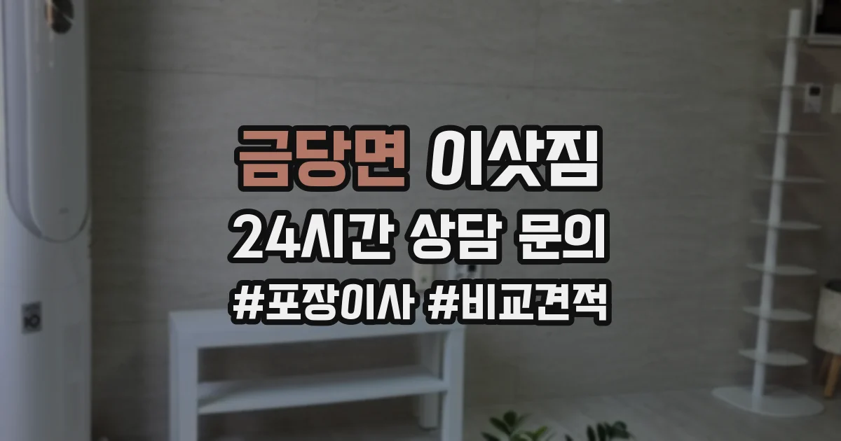 금당면 이삿짐