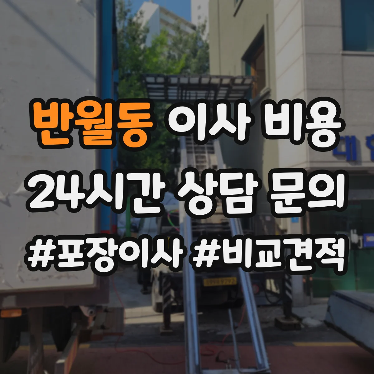 반월동 이사 비용